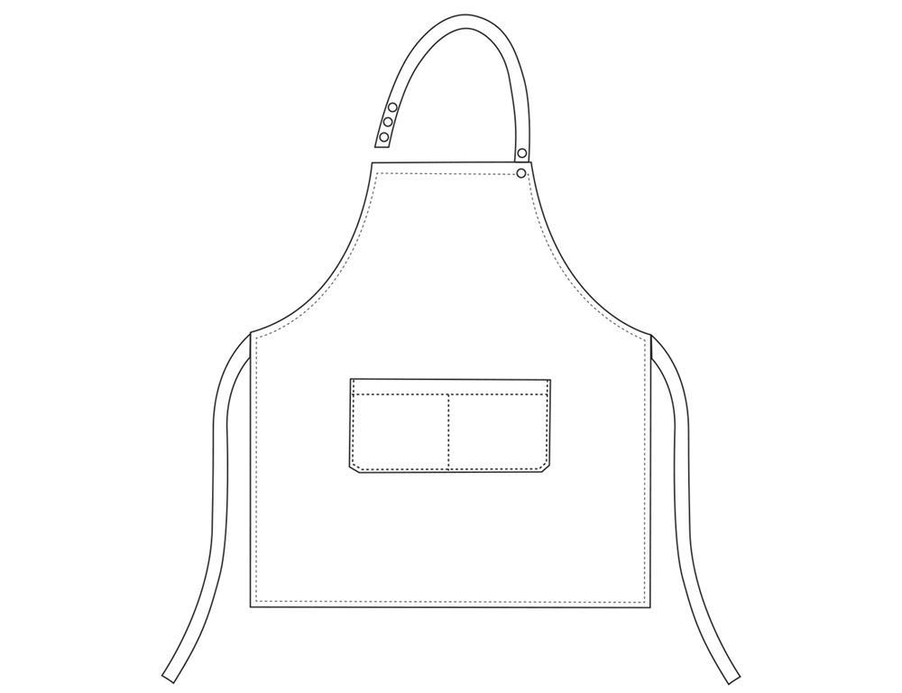 Apron Woman / 70x70cm / Brown / 2 pcs