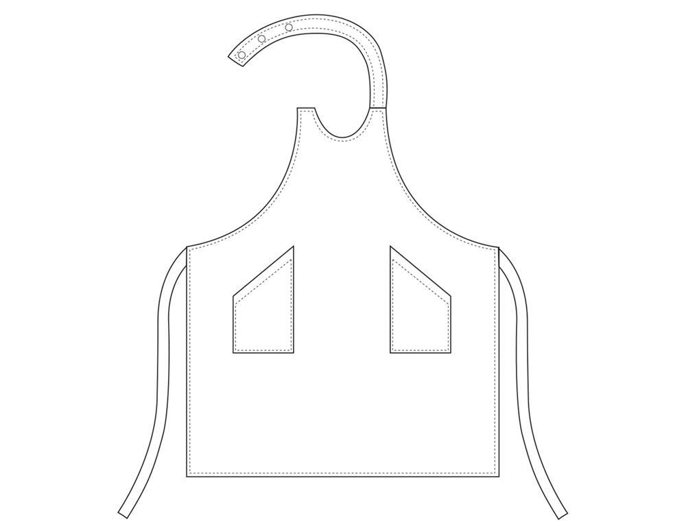 Apron Woman / 75x75cm / Sommy / Orange