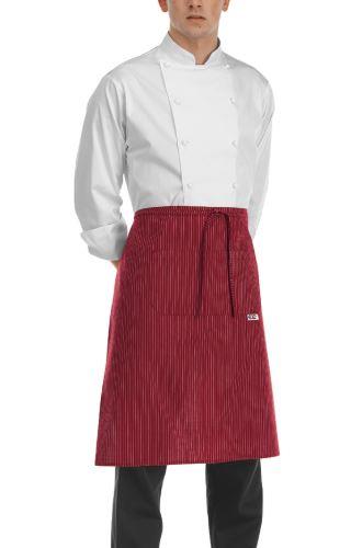 Waiter Apron / 70x70cm / Striped Bordeau