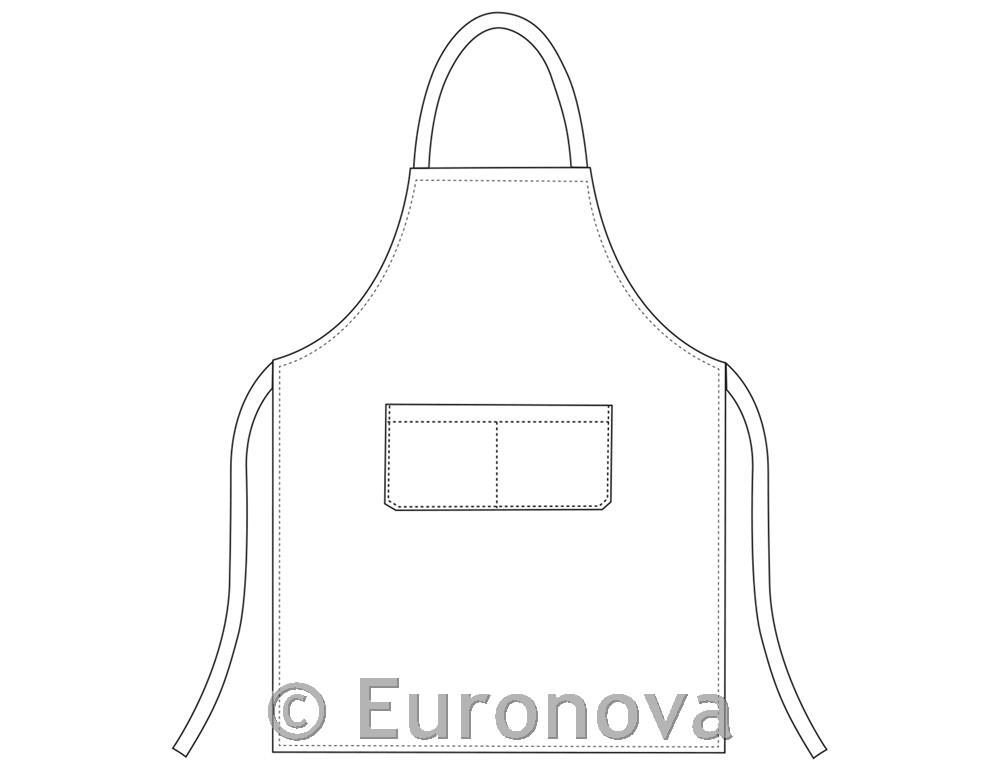 Chef Apron / 90x70cm / Black / 2 pcs
