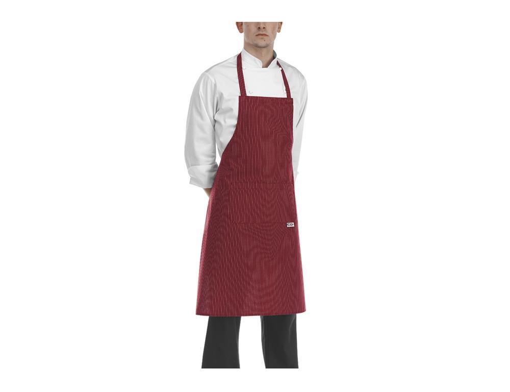 Chef Apron / 90x70cm / Bordeaux Striped