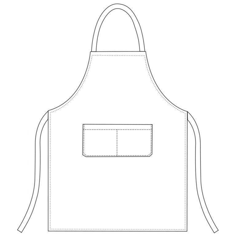 Chef Apron / 90x70cm / Gray Mix / 2 pcs
