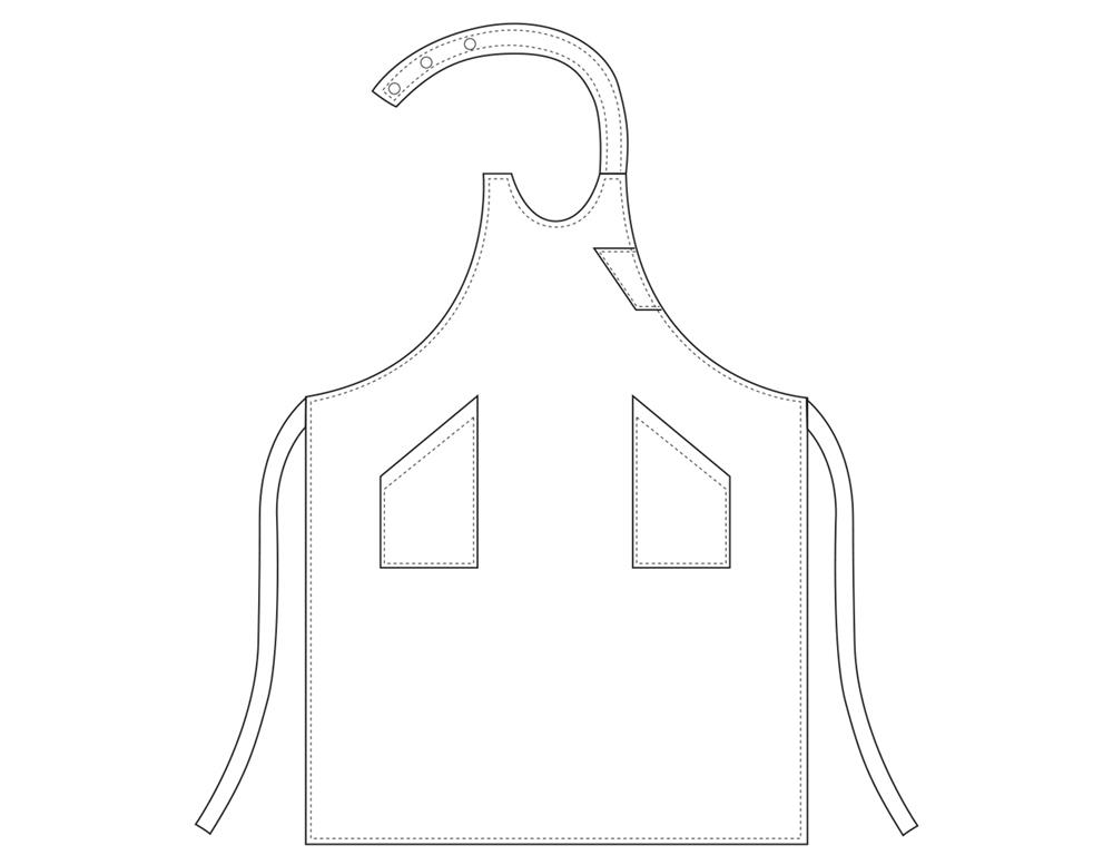 Sommelier Apron / 100x95cm / Gray Stripe