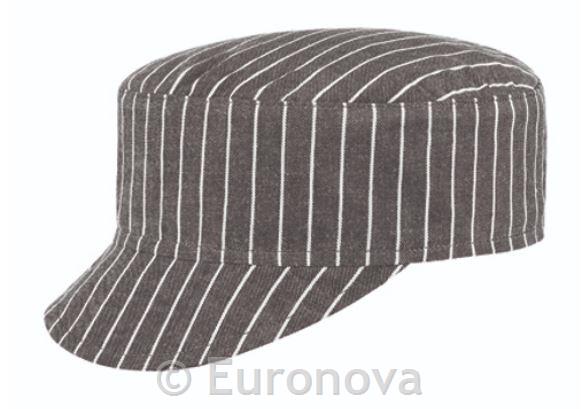 Chef's Hat / w/ Visor /New Gray Stripe /