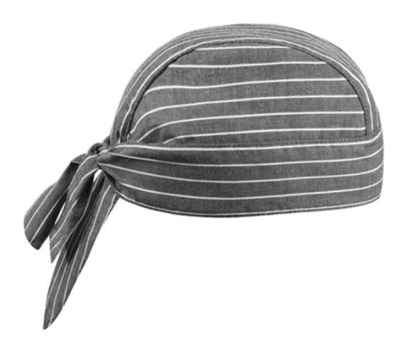 Chef Head Wrap / Bandana / New Gray Stri