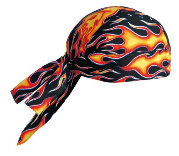 Chef Head Wrap / Bandana / Flames / 2 pc