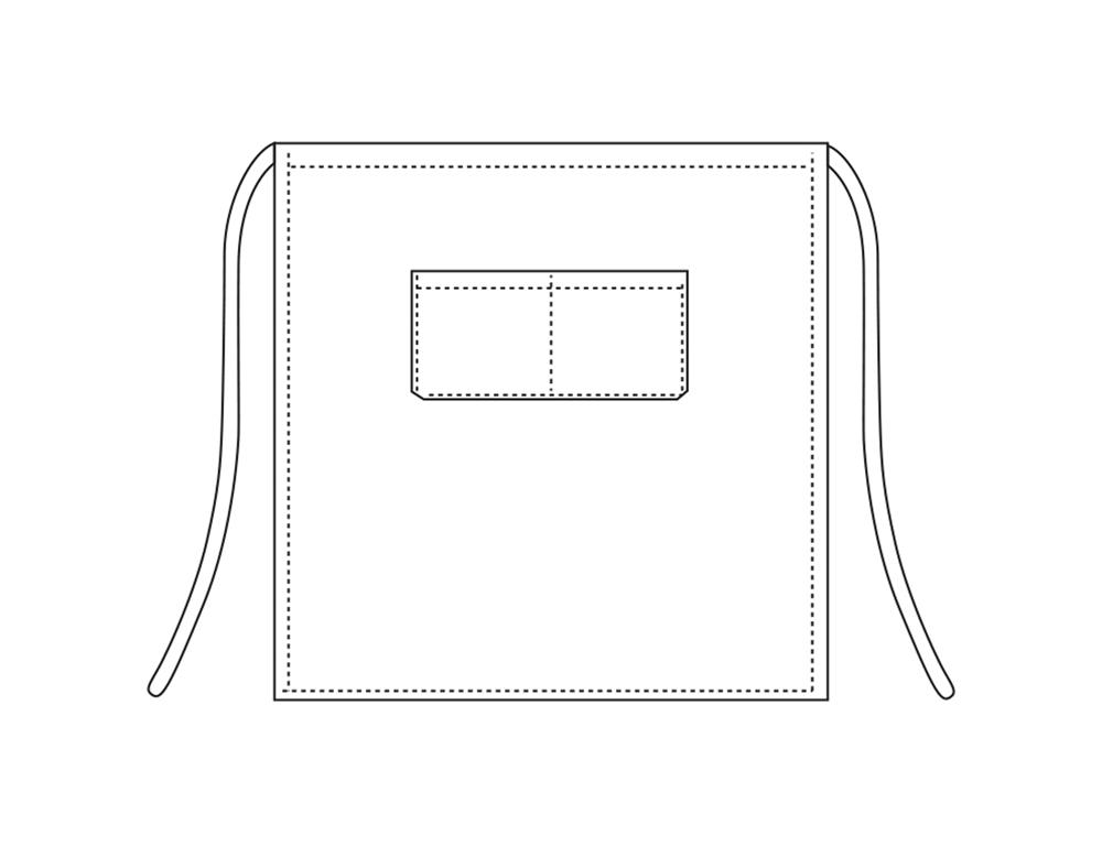 Waiter Apron / 70x70cm / Black / 2 pcs
