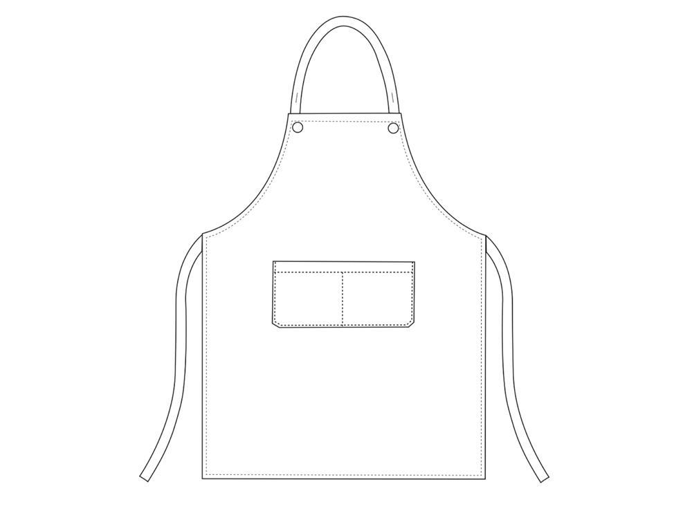Chef Apron / 90x70cm / Jeans / 2 pcs