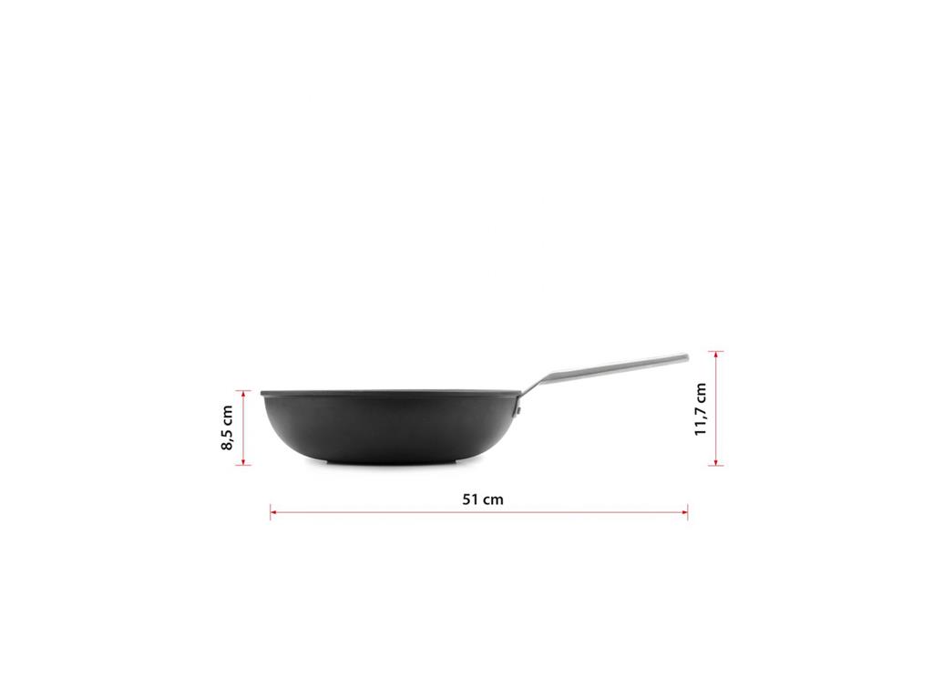 Wok Aluminum / 30cm / Aire / Nonstick