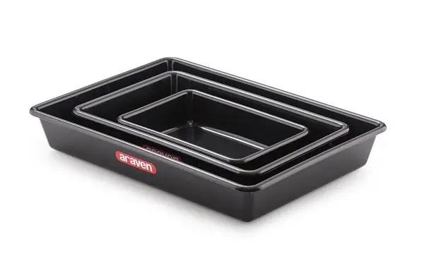 Black Flat Food Pan / 54x39x8cm / 10L