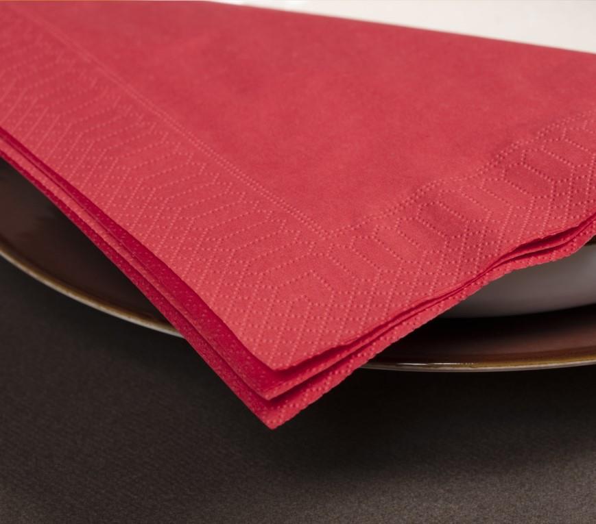 Napkins / 2ply / 24x24cm /red/ 250pcs