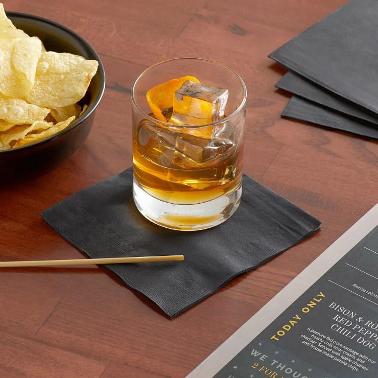 Napkins / 2ply / 24x24cm /black/ 250pcs