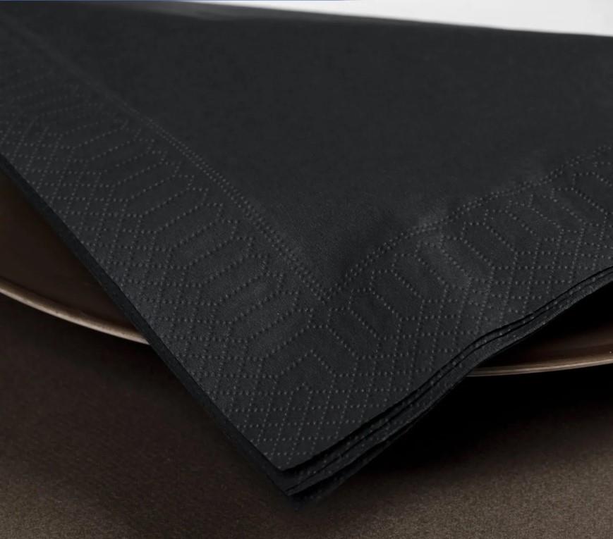 Napkins / 2ply / 40x40cm /black/ 250pcs