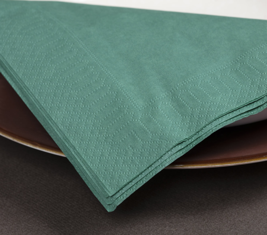 Napkins / 2ply / 40x40cm /green/ 250pcs