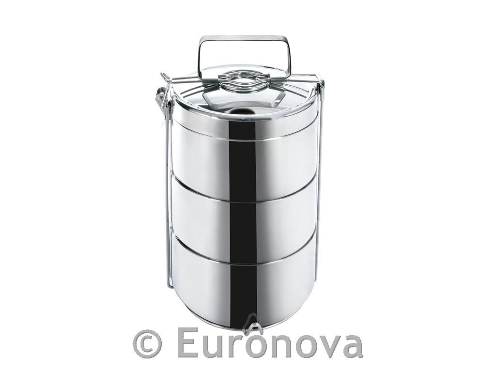 Thermo Tiffin Box /3-Part/ 14x7cm / 0.9L