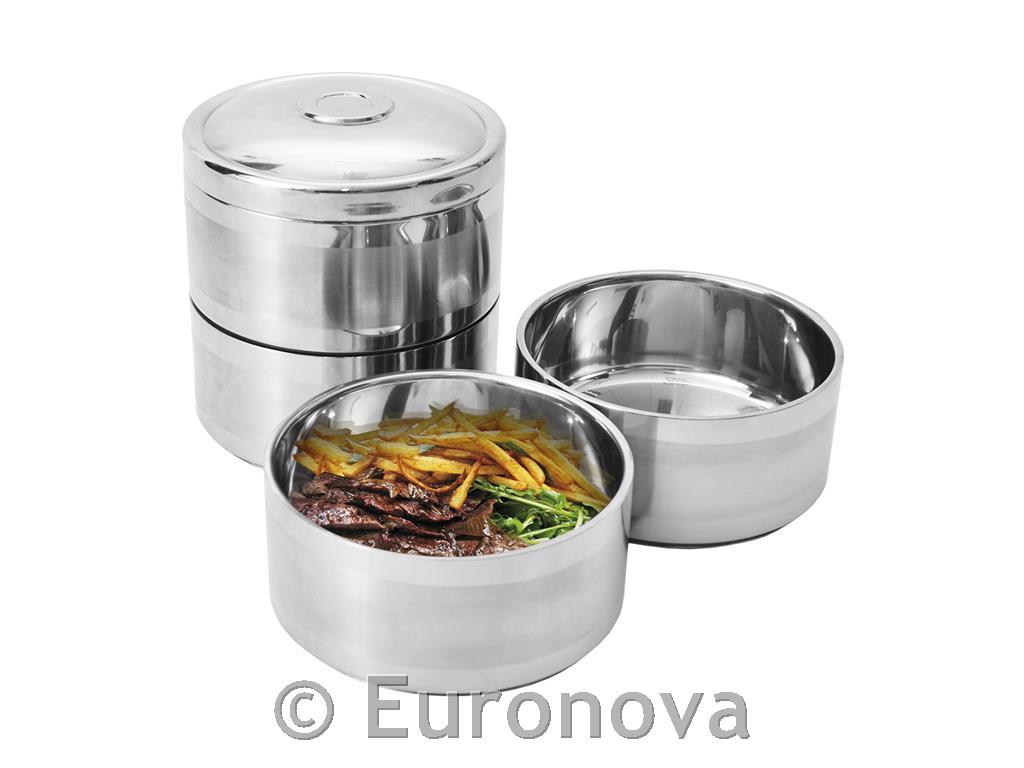 Thermo Tiffin Box /3-Part/ 14x7cm / 0.9L