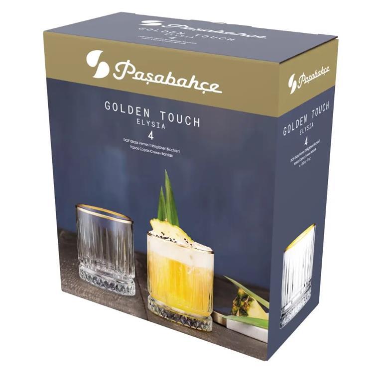 Elysia Tumbler / 210ml /Golden Rim/ 4pcs