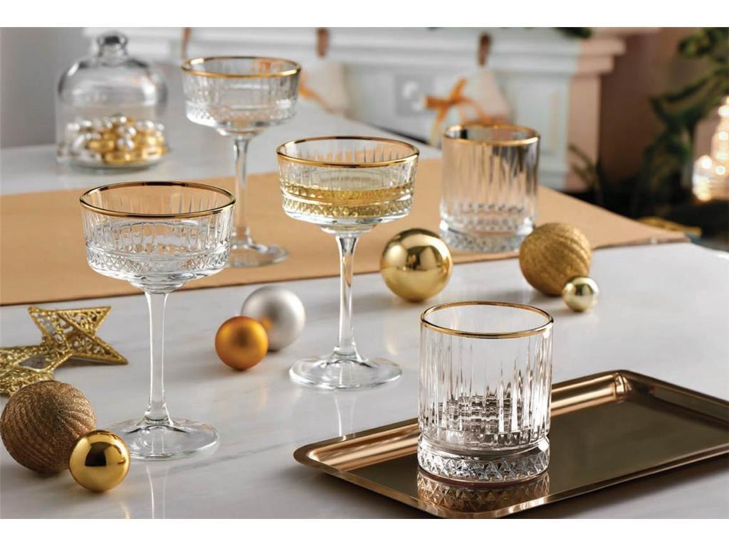 Elysia Tumbler / 210ml /Golden Rim/ 4pcs