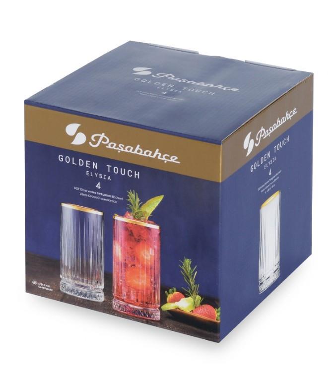 Elysia Highball /45cl/ Golden Rim / 4pcs