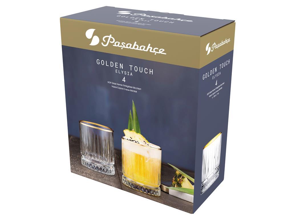 Elysia Tumbler /35cl/ Golden Rim / 4pcs