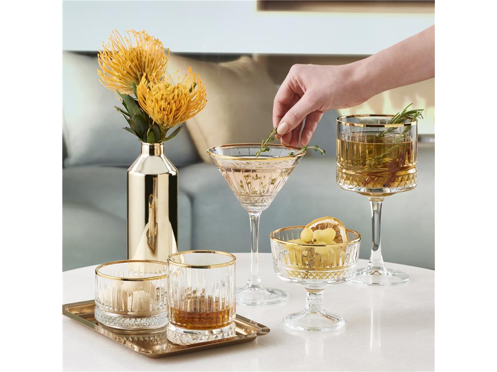 Elysia Tumbler /35cl/ Golden Rim / 4pcs