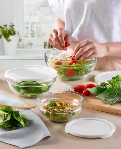 Chef's Bowl / 14-17-20cm / Set w/Lids