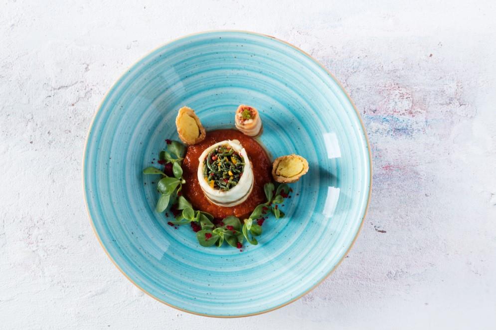 Aqua Deep Plate Bloom / 23cm / 6pcs