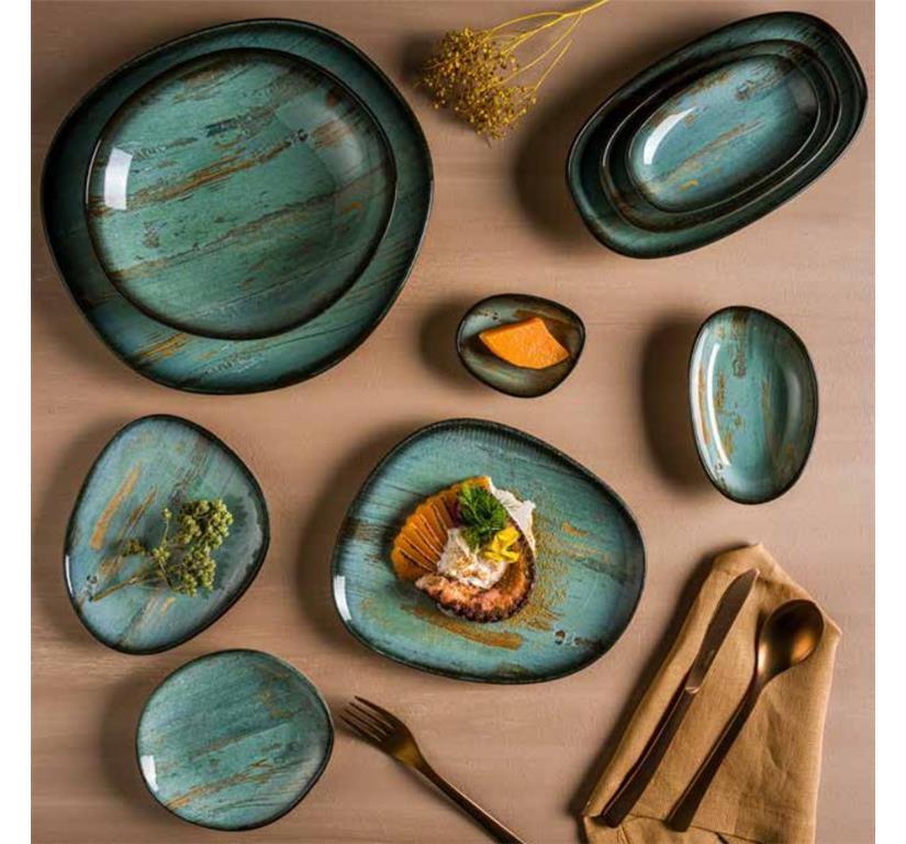 Madera Deep Plate Bloom / 23cm / 6pcs