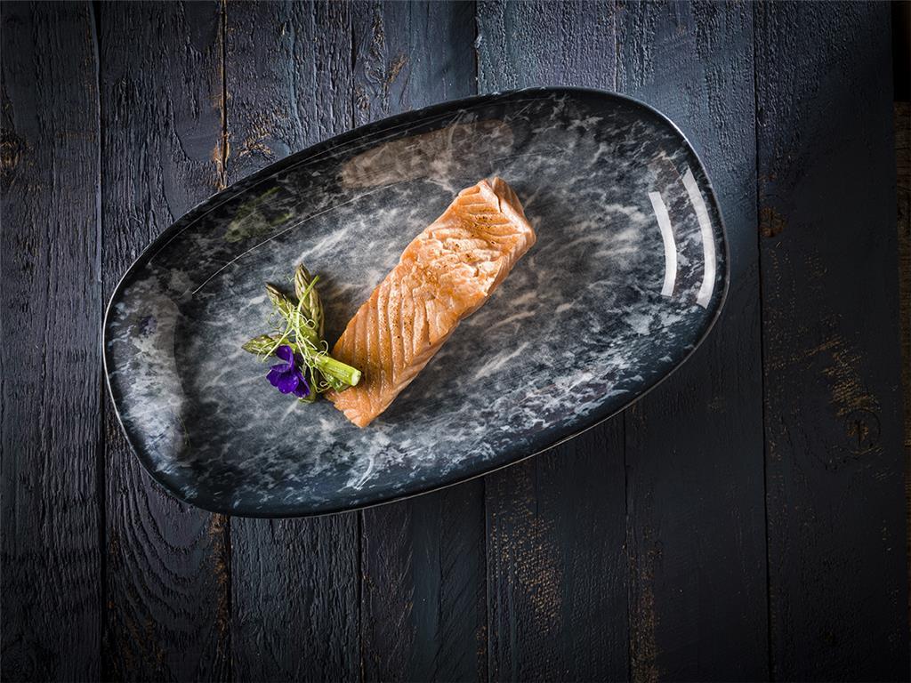 Sepia Oval Plate Gourmet / 34x19cm / 6pc