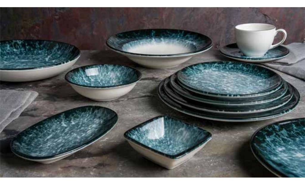 Sepia Oval Plate Gourmet / 34x19cm / 6pc