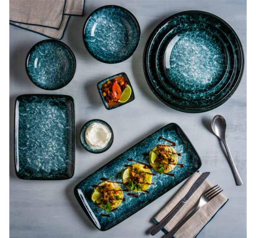 Sepia Oval Plate Gourmet / 34x19cm / 6pc