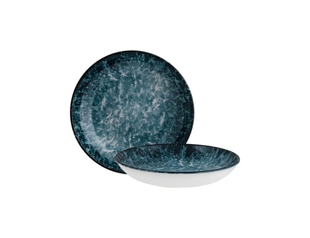 Sepia Deep Plate Bloom / 23cm / 6pcs