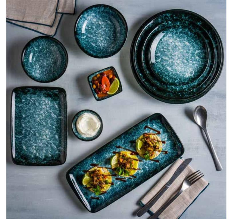 Sepia Deep Plate Bloom / 23cm / 6pcs
