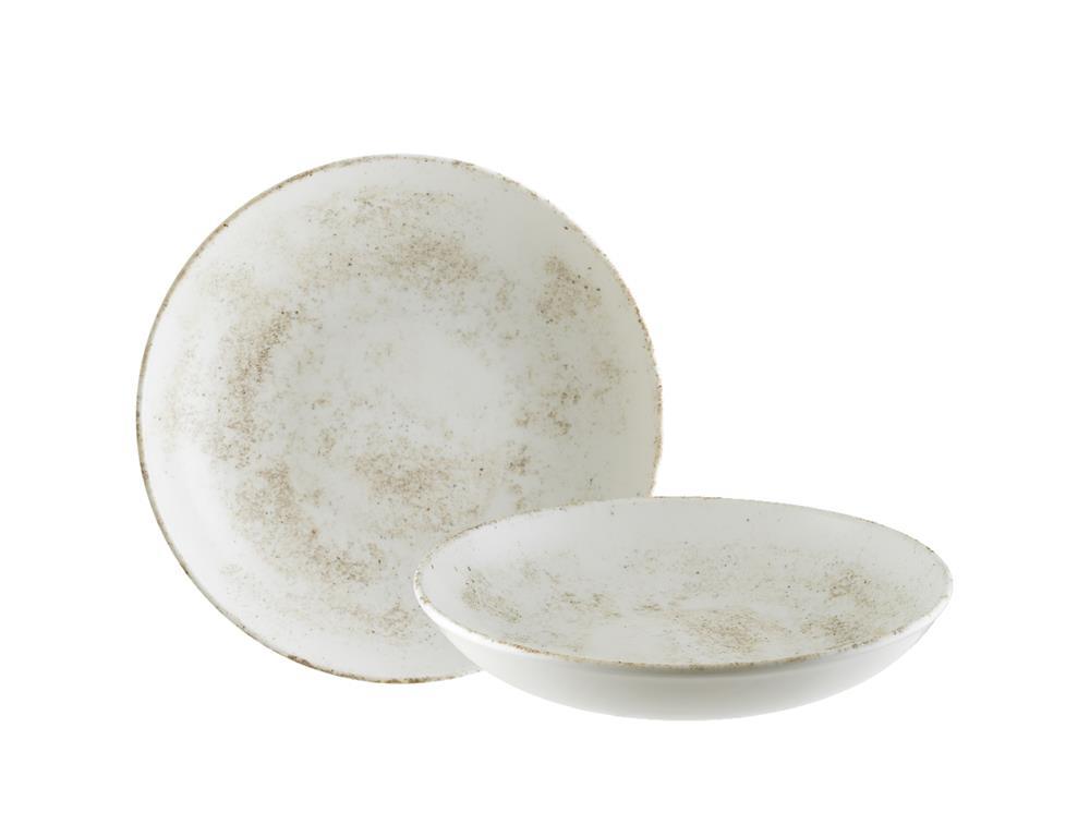 Nacrous Deep Plate Bloom / 25cm / 6pcs