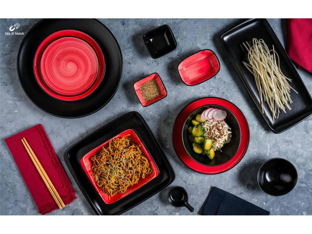 Notte Deep Plate Bloom / 23cm / 6pcs