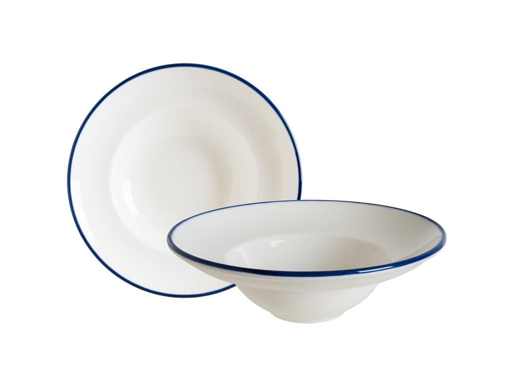 Linea Blue Deep Plate / 24cm / 6pcs