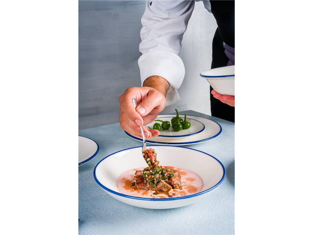 Linea Blue Deep Plate / 24cm / 6pcs