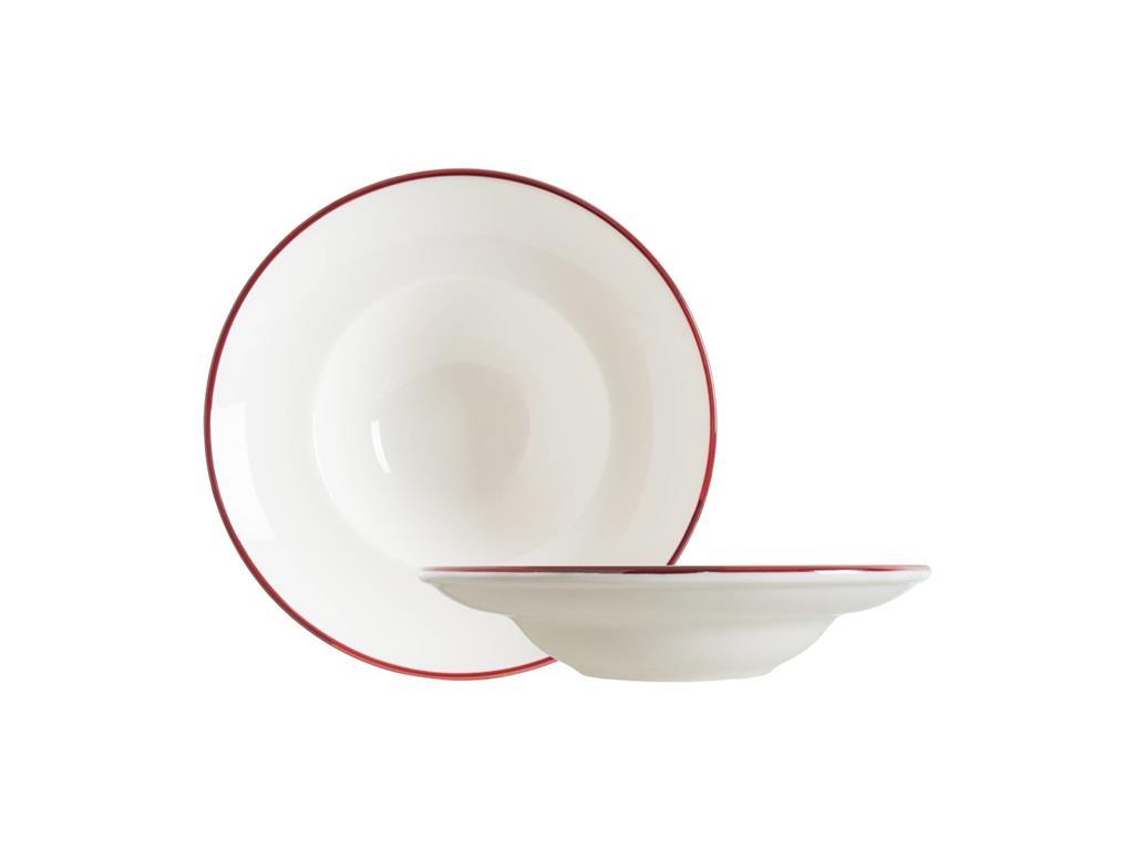 Linea Burgundy Deep Plate / 24cm / 6pcs