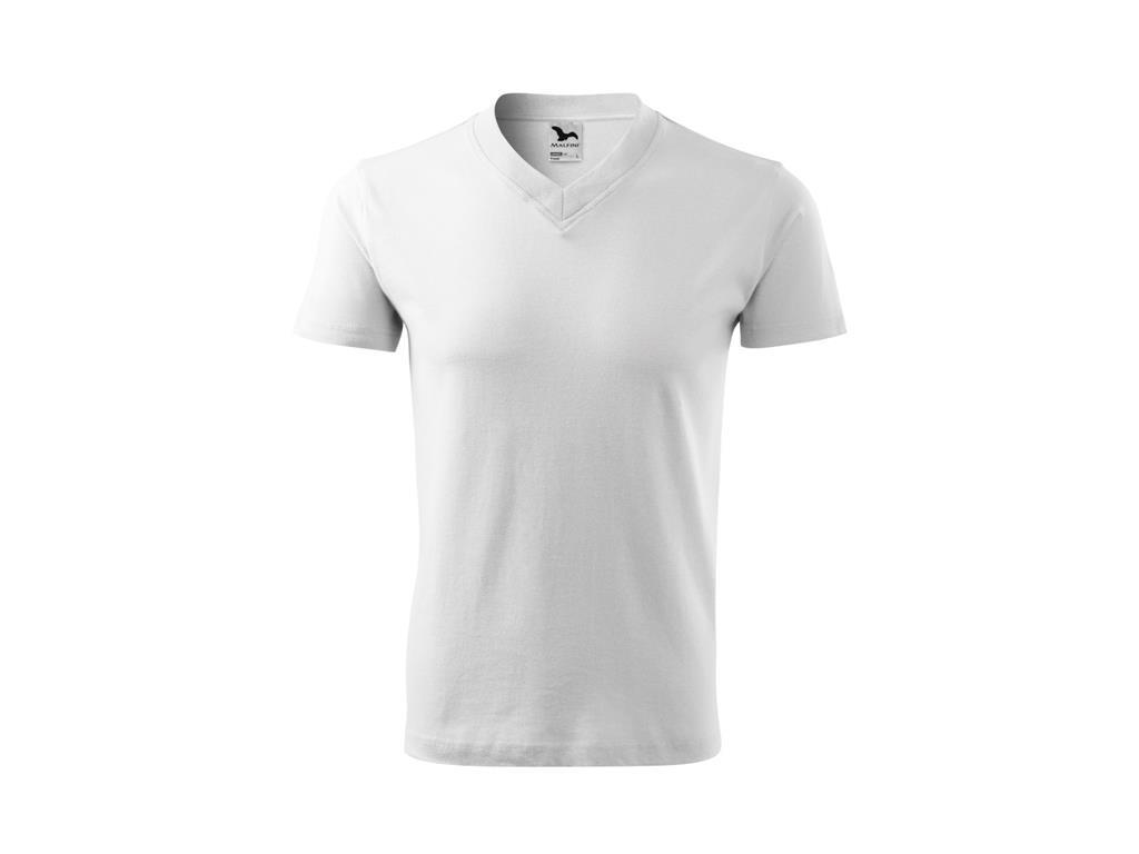 T-Shirt V-Neck / L / White