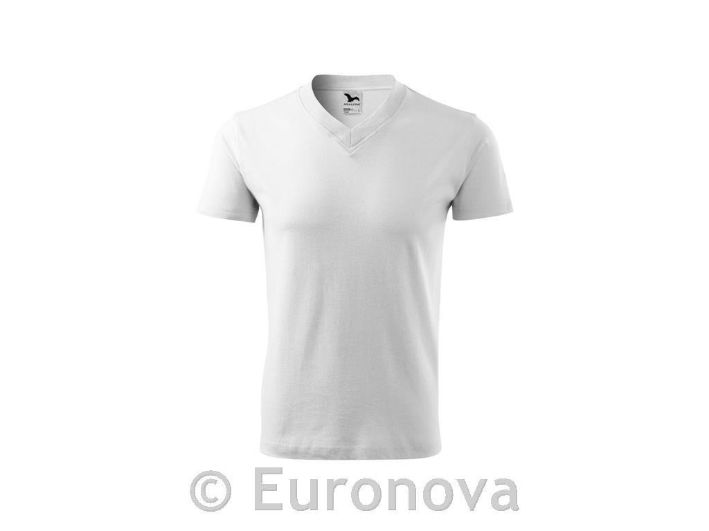 T-Shirt V-Neck / S / White