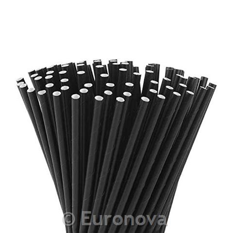 Paper Straws / 6x200mm /Black/ 500pcs