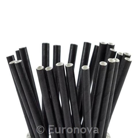Paper Straws / 8x200mm /Black/ 500pcs