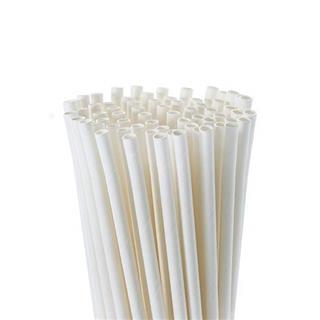 Paper Straws / 6x200mm /White/ 500pcs