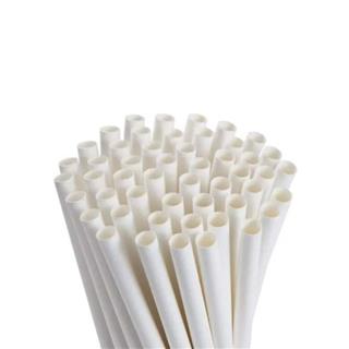Paper Straws / 8x200mm /White/ 500pcs