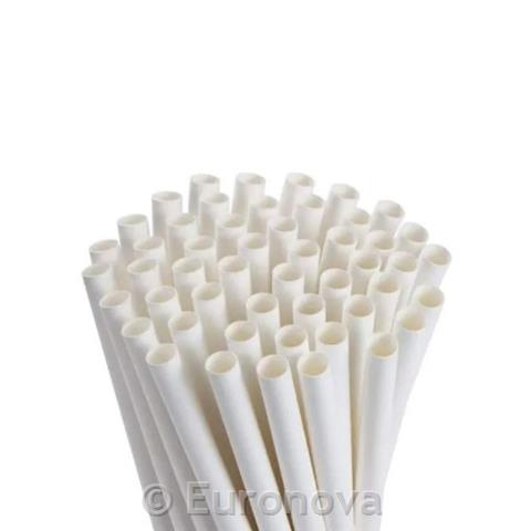 Paper Straws / 8x200mm /White/ 500pcs
