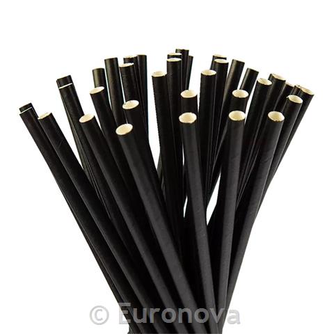 Paper Straws / 8x250mm /Black/ 500pcs