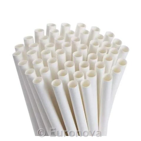 Paper Straws / 8x250mm /White/ 500pcs