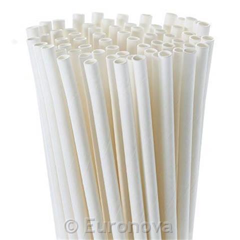 Paper Straws / 6x250mm /White/ 500pcs
