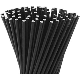 Paper Straws / 6x250mm /Black/ 500pcs