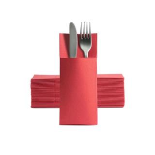 Cutlery Pocket S.Point/8x19cm/Red/ 50pcs